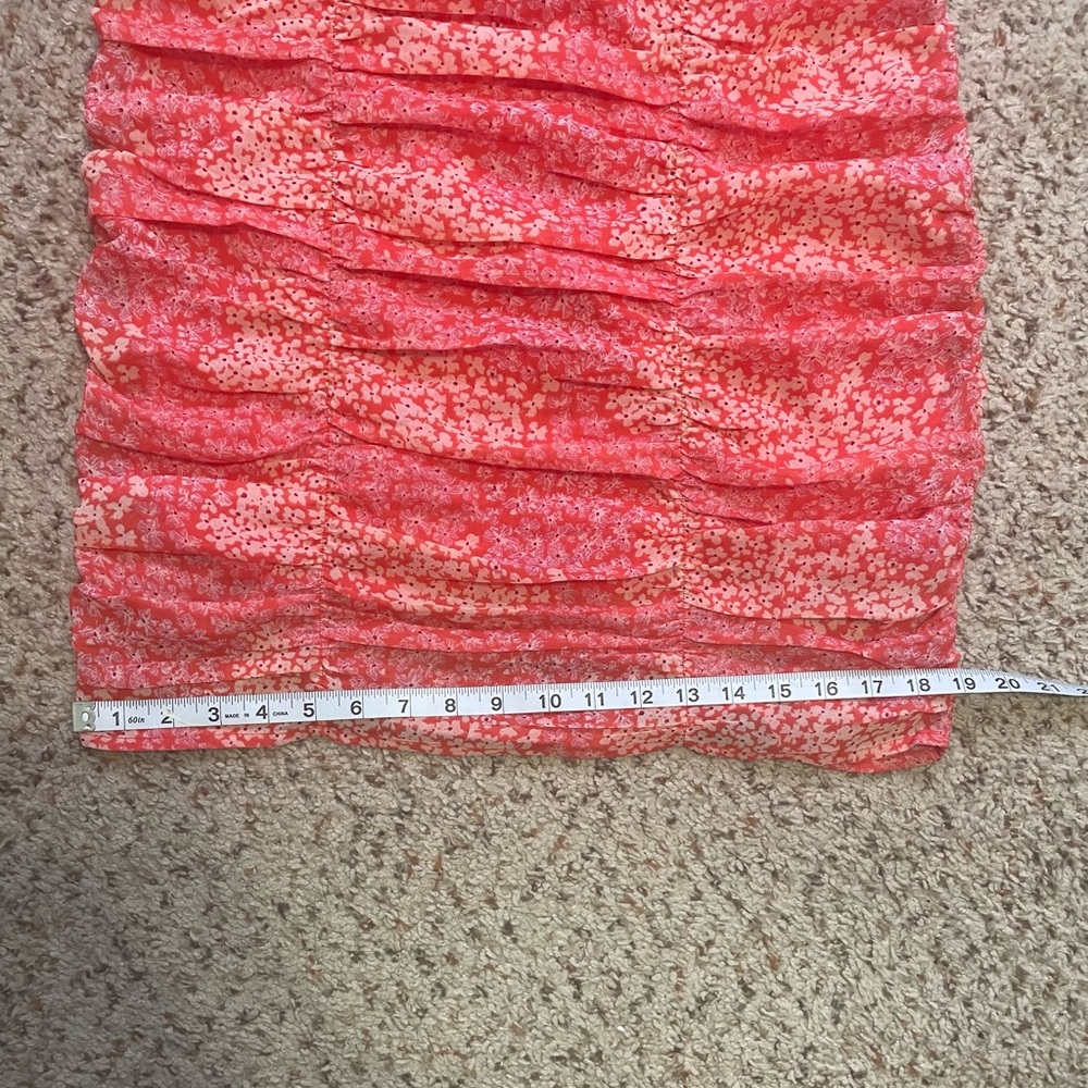 Pink Orange Floral Mini Dress - Picture 11 of 12